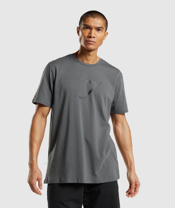 Panske Tricka Gymshark Sharkhead Infill Tmavo Siva | CA3685201